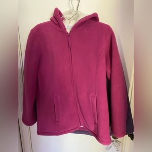 Denim &Co pink fleece jacket.